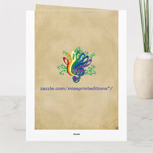 Oversized van ons allemaal  Scroll Aangepaste naam Kaart (Achterkant)