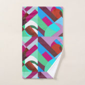 Oversized watercolor strepen bad handdoek (Handdoek)