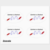 Overslaan is een uitwerkingspraktijk ovale sticker (Vel)