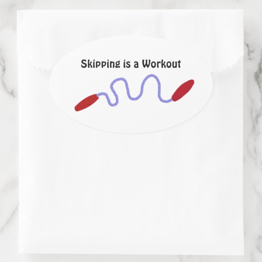 Overslaan is een uitwerkingspraktijk ovale sticker (Tas)