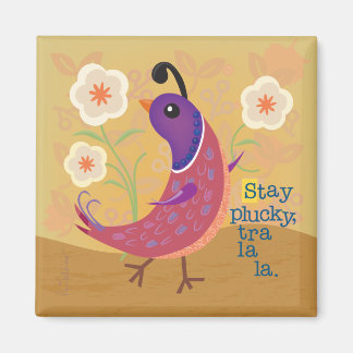 Overslaan Kwartel met Bloemen Magnet