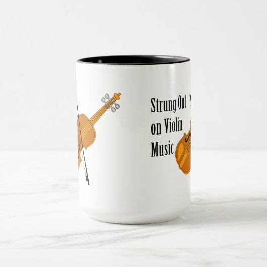 Overspannen op viool mok (Midden)