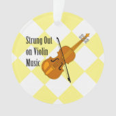 Overspannen op viool ornament (voorkant)