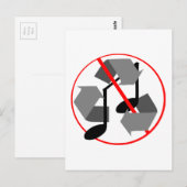 Overspeelde gerecycleerde muziek briefkaart (Voorkant / Achterkant)