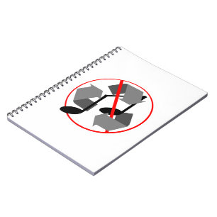 Overspeelde gerecycleerde muziek notitieboek