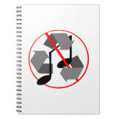 Overspeelde gerecycleerde muziek notitieboek (Voorkant)