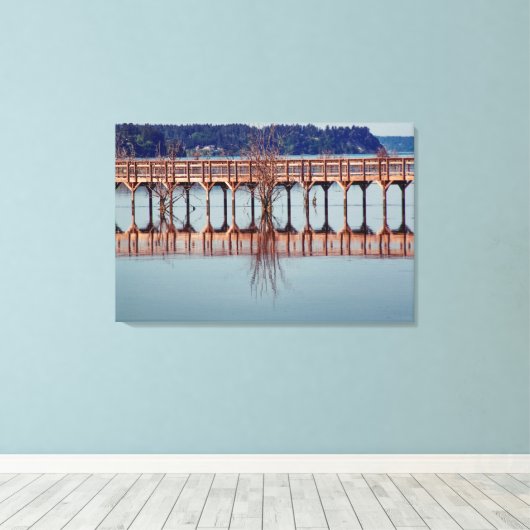 Overspiegeling Canvas Afdruk (Insitu (Houten vloer))