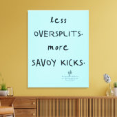 Oversplits vs. Savoy Kicks AK Blue Canvas Afdruk (Insitu (Woonkamer))