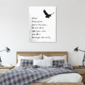 Overspoeld naar de rand God vangt of leert vliegen Canvas Afdruk (Insitu (Slaapkamer))