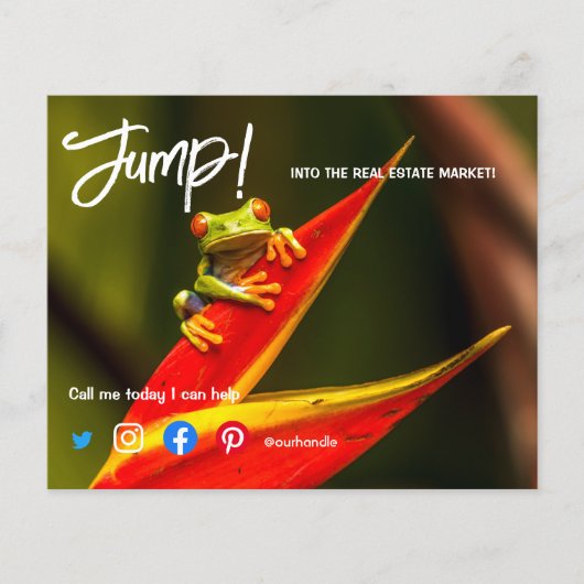 overstap naar de vastgoedmarkt verkoop thuiskikker flyer (Voorkant)