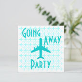 Overstapkaartenvliegtuig Blauwgroen Kaart (Staand voorkant)