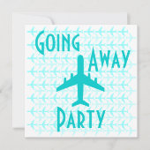 Overstapkaartenvliegtuig Blauwgroen Kaart (Voorkant)