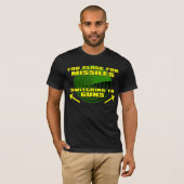 Overstappen naar grappige T-shirt met geweren (Voorkant volledig)