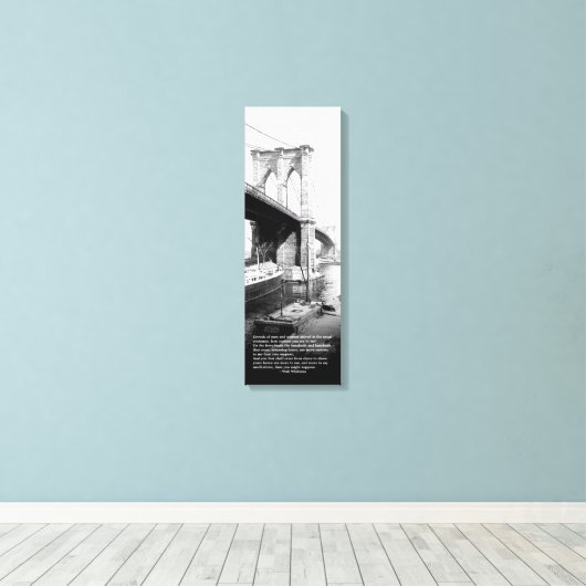 Oversteek Brooklyn Veerboot Walt Whitman Canvas Afdruk (Insitu (Houten vloer))