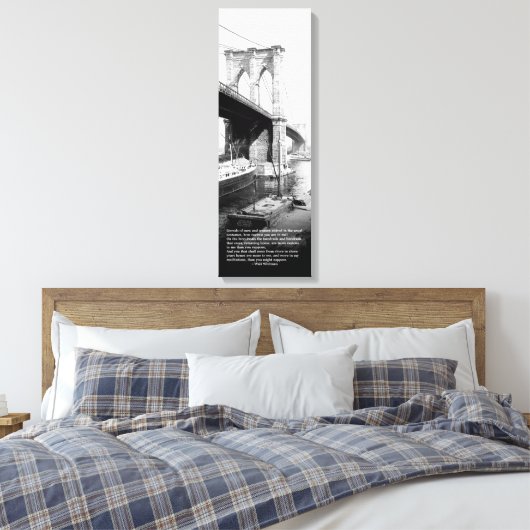 Oversteek Brooklyn Veerboot Walt Whitman Canvas Afdruk (Insitu (Slaapkamer))