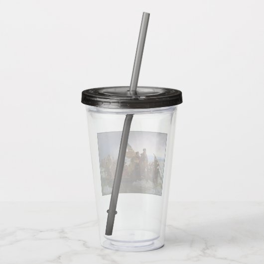 Oversteek Delaware 1776: Generaal George Washingto Acryl Drinkbeker (Achterkant)