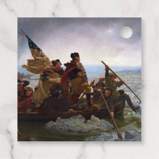 Oversteek Delaware 1776: Generaal George Washingto Bedankjes Labels (Achterkant)