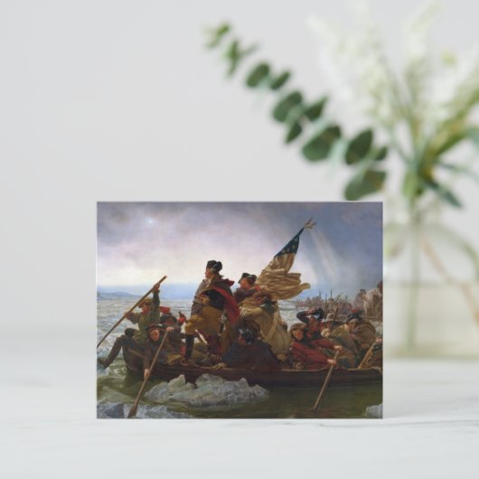 Oversteek Delaware 1776: Generaal George Washingto Briefkaart (Staand voorkant)