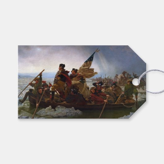 Oversteek Delaware 1776: Generaal George Washingto Cadeaulabel (Voorkant (Horizontaal))