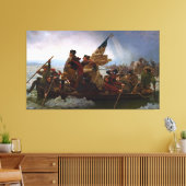 Oversteek Delaware 1776: Generaal George Washingto Canvas Afdruk (Insitu (Woonkamer))