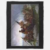 Oversteek Delaware 1776: Generaal George Washingto Fleece Deken (Voorkant)