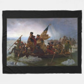 Oversteek Delaware 1776: Generaal George Washingto Fleece Deken (Voorkant (Horizontaal))