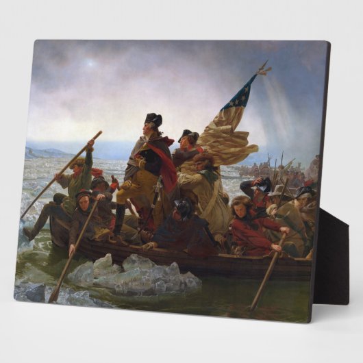 Oversteek Delaware 1776: Generaal George Washingto Fotoplaat (Zijkant)