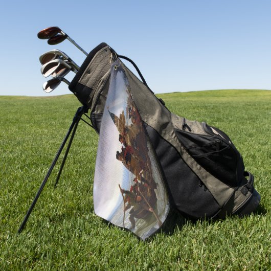 Oversteek Delaware 1776: Generaal George Washingto Golfhanddoek (Groen)