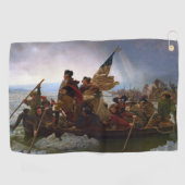 Oversteek Delaware 1776: Generaal George Washingto Golfhanddoek (Horizontaal)