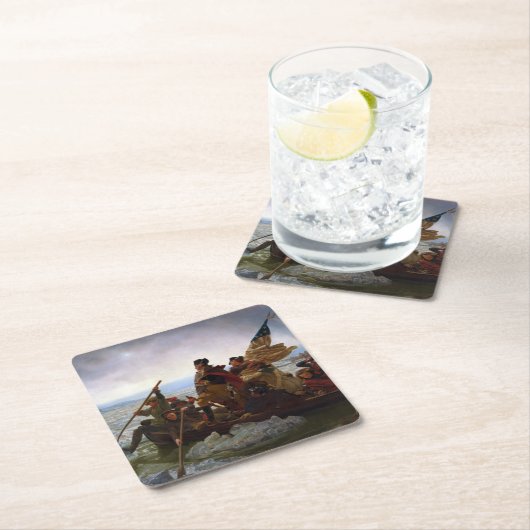 Oversteek Delaware 1776: Generaal George Washingto Kartonnen Onderzetters (Insitu)