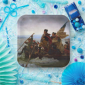 Oversteek Delaware 1776: Generaal George Washingto Papieren Bordje (Feest)