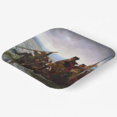 Oversteek Delaware 1776: Generaal George Washingto Papieren Bordje (Gebogen)