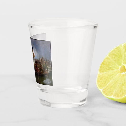 Oversteek Delaware 1776: Generaal George Washingto Shot Glas (Rechts)