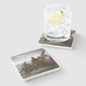 Oversteek Delaware 1776: Generaal George Washingto Stenen Onderzetter (Zijkant)