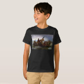 Oversteek Delaware 1776: Generaal George Washingto T-shirt (Voorkant volledig)