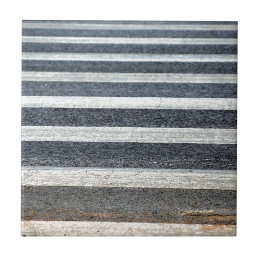 Oversteekplaats of Zebrapad Tegeltje (Voorkant)