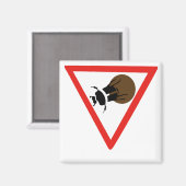 Overstekende mestkever, verkeersbord, Zuid-Afrika Magneet (Voorkant / Achterkant)