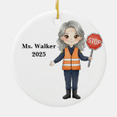 Overstekersbegeleider personaliseren keramisch ornament (Achterkant)