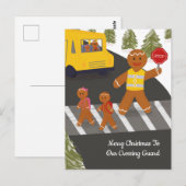 Overstekersbewaker Kerst Oversteek Assistent Post Briefkaart (Voorkant / Achterkant)