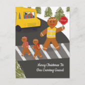 Overstekersbewaker Kerst Oversteek Plaats Bewaker  Briefkaart (Voorkant)