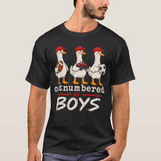 Overstelpt Door Jongens Eend Grappige Jongen Moede T-shirt