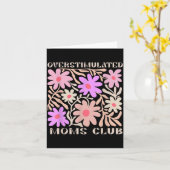 Overstimulated Boho Floral Mama Moms Funny Gift Mo Kaart (Gele Bloem)
