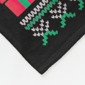 Overstimulated But Festive Christmas Ugly Penguin  Fleece Deken (Hoek)