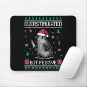 Overstimulated But Festive Christmas Ugly Penguin Muismat (Met muis)