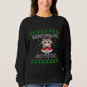 Overstimulated But Festive cute  cat Christmas  Trui (Voorkant)