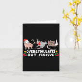 Overstimulated But Festive Funny Christmas Ssums F Kaart (Gele Bloem)