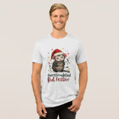 Overstimulated But Festive – Funny Christmas Tri-Blend Shirt (Voorkant volledig)