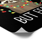 Overstimulated But Festive Funny Santa Raccoon Xma Poster (Hoek)