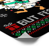 Overstimulated But Festive Goose Ugly Sweater Chri Poster (Hoek)