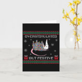 Overstimulated But Festive Ossum Christmas Tree Li Kaart (Gele Bloem)